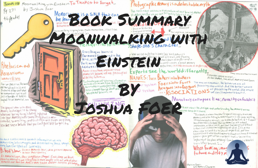 Summary graphic explaining the method of loci in Moonwalking with Einstein